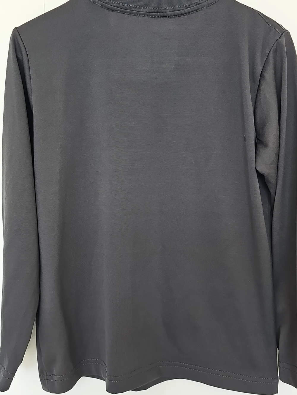 Nike Dri-Fit Grey Long Sleeve Athletic Shirt w/ Neon Yellow Dot Detail Boys Sz 6